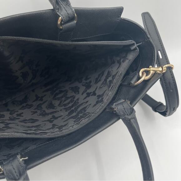 REBECCA MINKOFF Purse Monroe Tote Shoulder Bag Satchel Leather Gold Hardware - Picture 10 of 15